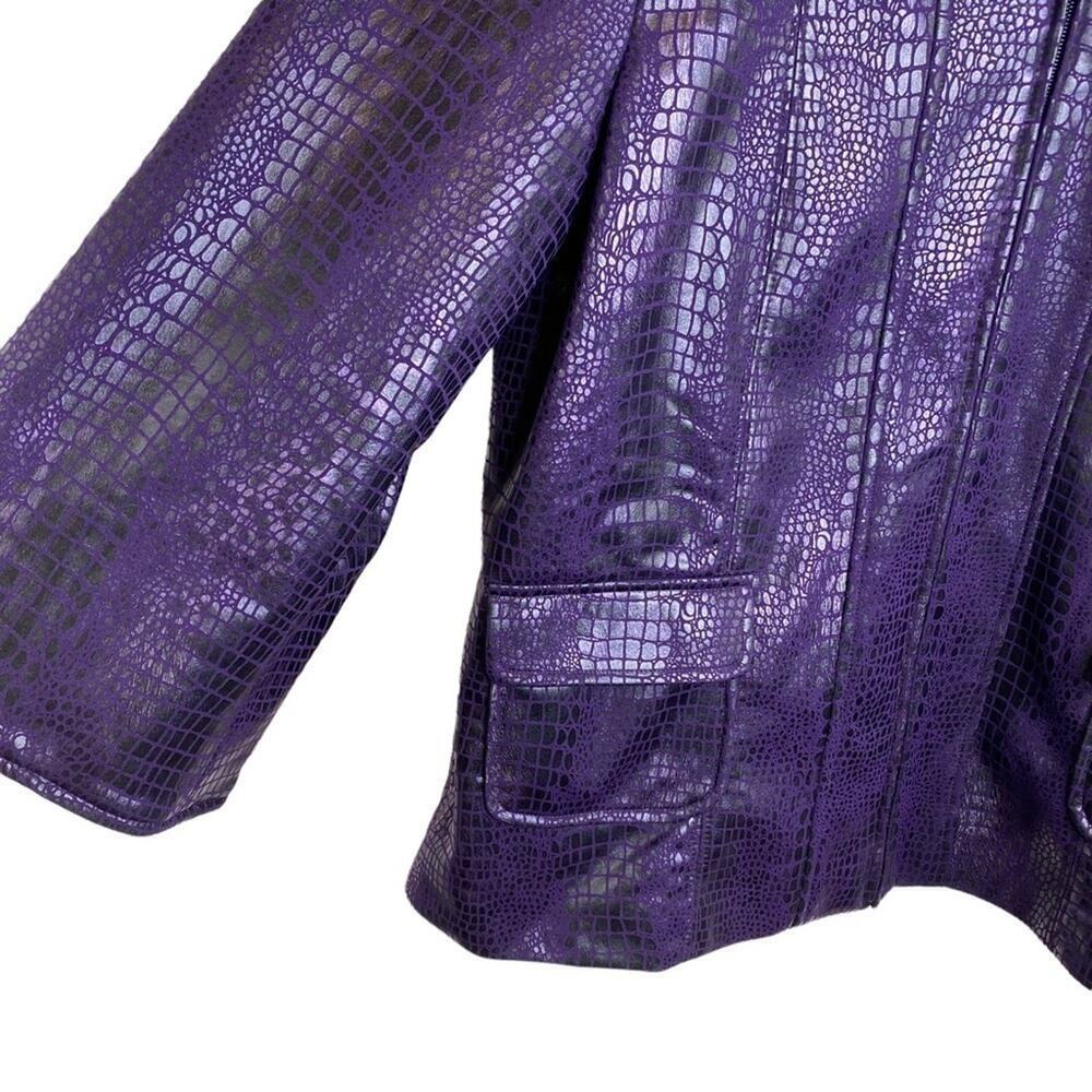 Susan Graver Women’s Faux Snakeskin Blazer Size Medium New With Tags - Picture 2 of 8